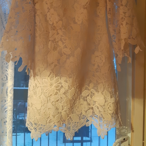 Free People white lace dress, sz 6 - Picture 7 of 8